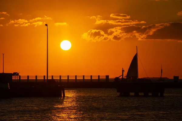 Закат Порту Уэст Крайнем Юге Флориды — стоковое фото
