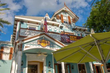 Amerika Birleşik Devletleri 'nin Florida' nın güneyindeki Key West kasabasında mimarlık.