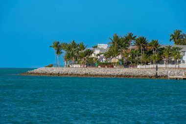 Florida 'da Key West' in önündeki küçük adanın görüntüsü