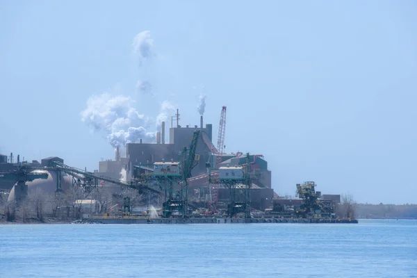 Stock image Port industry on the shores of the St. Lawrence River