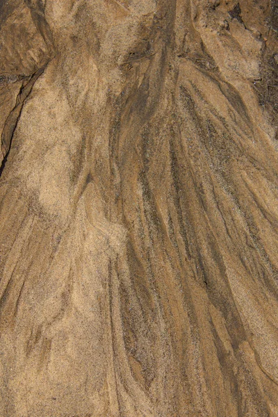 Sand Textura Toku Pramenité Vody Blízkosti Jezera Kanadském Lese — Stock fotografie