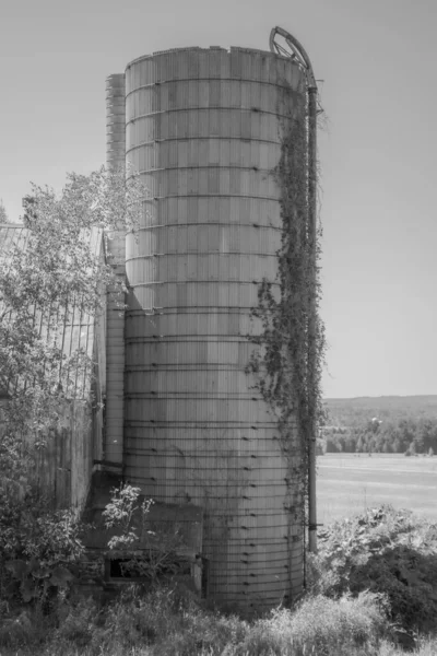 Pajta Egy Farmon Kanadai Vidéken Quebecben — Stock Fotó