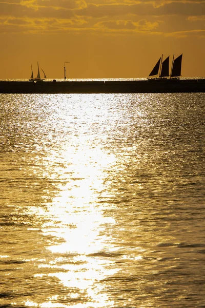 Beautiful Sunset Sea Travel Background — Stock Photo, Image