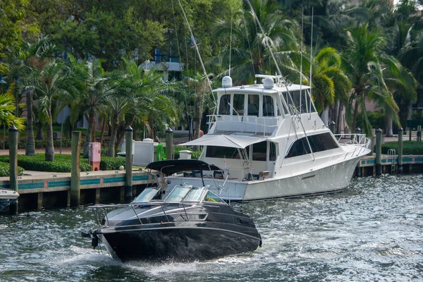 Fort Lauderdale Florida United States 2023 Nice Boat Canal — Stock Photo, Image