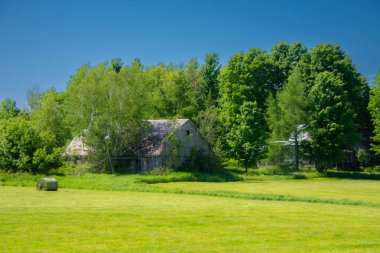 Quebec, Kanada 'da çiftliği olan kırsal alan