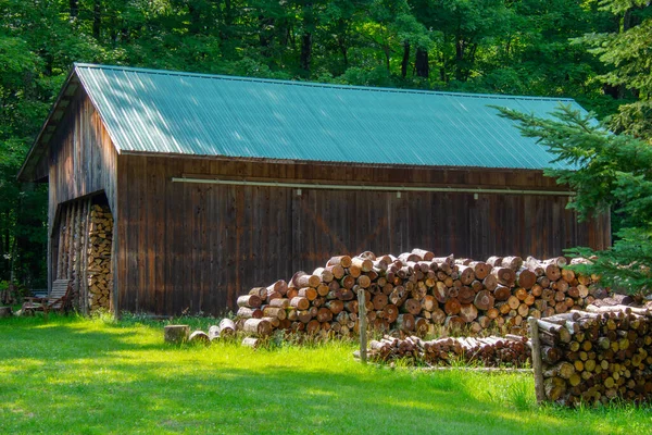 Old Barn Farm Canadian Countryside Quebec — Stockfoto