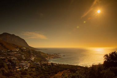 Cape Town 'daki güzel sahil, Güney Afrika, Afrika.