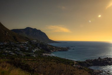 Cape Town 'daki güzel sahil, Güney Afrika, Afrika.