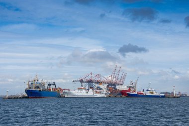 Güney Afrika 'da Cape Town yakınlarındaki Out Bay limanının görüntüsü