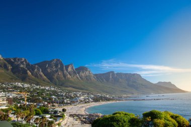 Cape Town 'daki güzel sahil, Güney Afrika, Afrika.