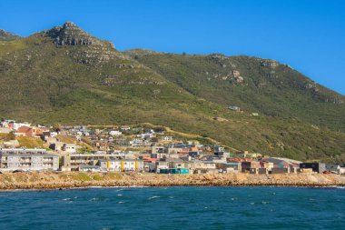 Güney Afrika 'da Cape Town yakınlarındaki Out Bay limanının görüntüsü