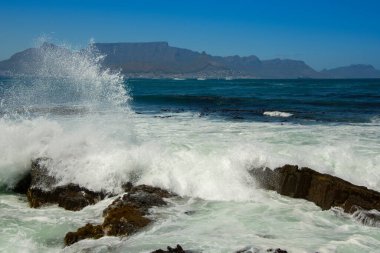 Cape Town ve Güney Afrika 'daki Robben Adası' ndan Masa