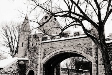 Kanada 'nın Quebec kentinin mimari detayları