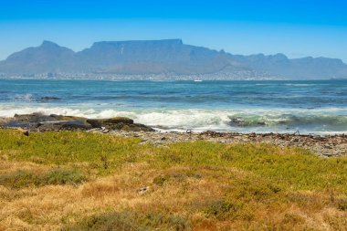 Güney Afrika 'daki Cape Town yakınlarındaki Robben Adası' ndan deniz manzarası