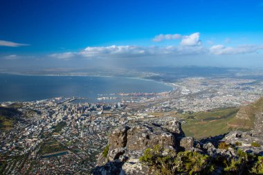 Güney Afrika 'daki Masa Dağı' ndan güzel Cape Town manzarası 