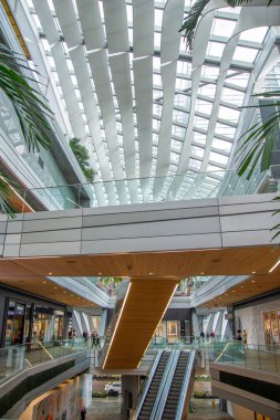 Miami, Florida, ABD 'deki Brickell şehir merkezinin modern mimarisi