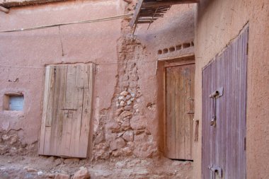 Fas 'taki ünlü Ait Ben Haddou kalesinin manzarası.