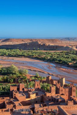 Ait Benhaddou, Fas 'ın eski köyü. UNESCO Dünya Mirası