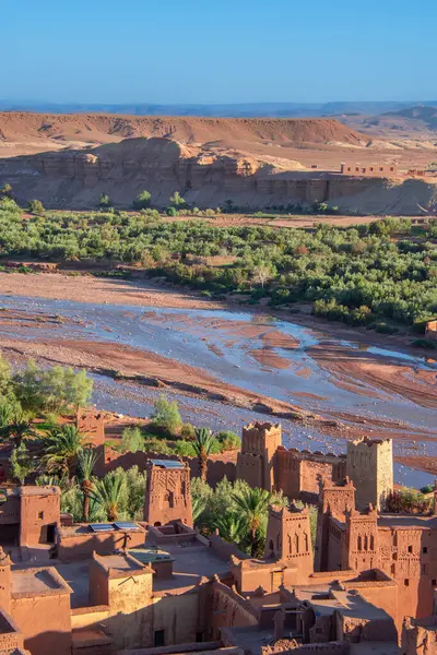 Ait Benhaddou, Fas 'ın eski köyü. UNESCO Dünya Mirası