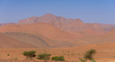 Anti Atlas 'ın merkezinde Fas' ın dağlık manzarası.