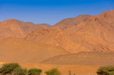 Anti Atlas 'ın merkezinde Fas' ın dağlık manzarası.