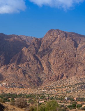 Moroccan High Atlas Mountains seen from the town of Tafraoute clipart