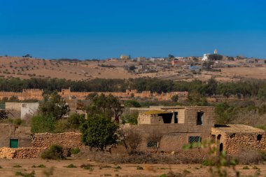 view of part of the old town of Safi in Morocco clipart