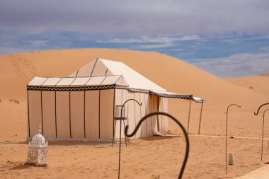 Luxury bivouac in the Sahara desert in Morocco, Chegaga Dunes clipart