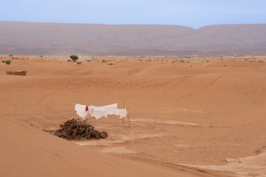Fas 'taki Sahra Çölü' nde lüks bir ordugâh, Chegaga Kumulları.
