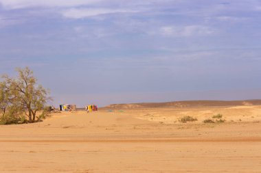 bivouac in the Sahara desert in Morocco, Chegaga Dunes clipart