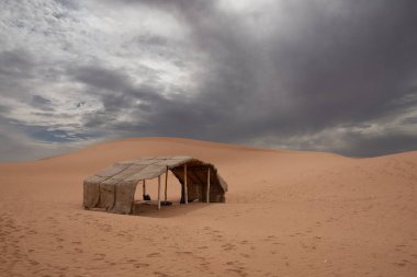 bivouac in the Sahara desert in Morocco, Chegaga Dunes clipart