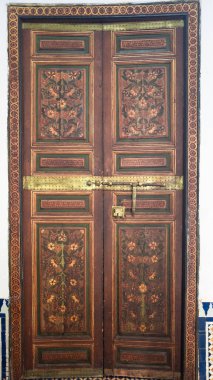 19 Ekim 2024, Marakeş, Fas. Marakeş, Fas 'taki Medersa Ben Youssef' in mimari detayları