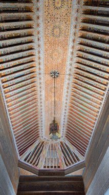 19 Ekim 2024, Marakeş, Fas. Marakeş, Fas 'taki Medersa Ben Youssef' in mimari detayları