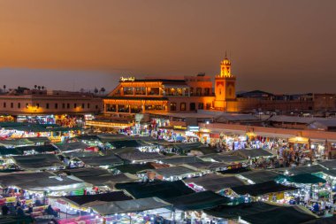 17 Ekim 2024, Marakeş, Fas. Fas, Marakeş 'teki ünlü Jemma El Fna Meydanı