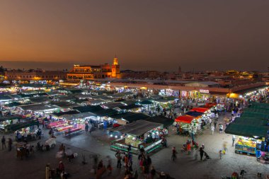 17 Ekim 2024, Marakeş, Fas. Fas, Marakeş 'teki ünlü Jemma El Fna Meydanı