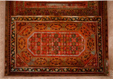 19 Ekim 2024, Marakeş, Fas. Marakeş, Fas 'taki Medersa Ben Youssef' in mimari detayları