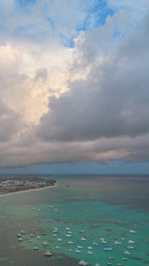 Güzel deniz manzarası, hava manzarası 