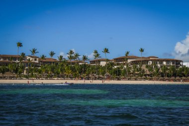 Punta Cana 'daki güzel Bavaro Sahili, Dominik Cumhuriyeti