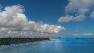 Punta Cana 'daki güzel Bavaro Sahili, Dominik Cumhuriyeti