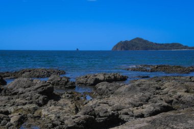 Pasifik kıyısındaki Kosta Rika kıyıları.