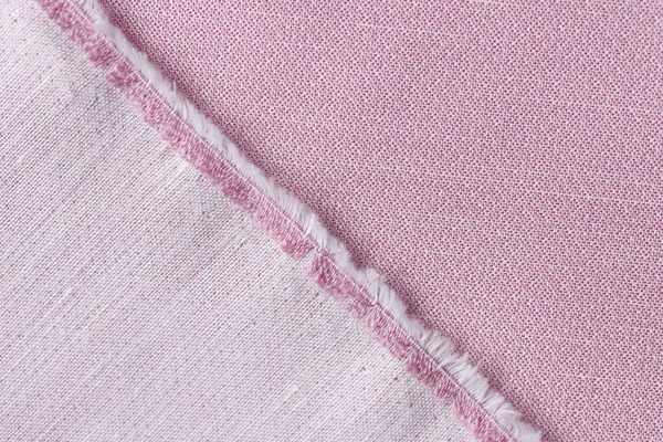 Cięte Różowe Tkaniny Bliska Jako Tło Twarz Tył Różowej Tkaniny — Zdjęcie stockowe