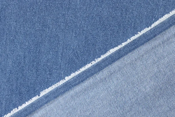 Tekstil Denim Biru Potong Menutup Sebagai Latar Belakang Wajah Dan — Stok Foto