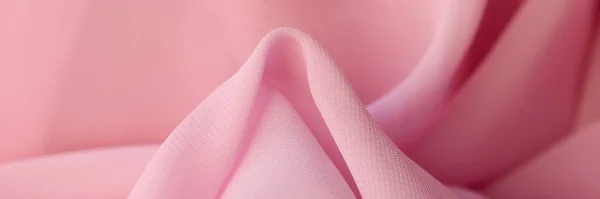 Cotton Synthetic Fabric Soft Pink Color Fabric Background — Stockfoto