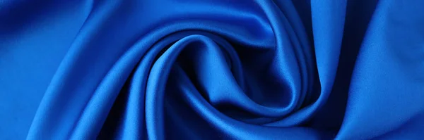 Top View Blue Fabric Cloth Texture Background Design Art Work — Fotografia de Stock