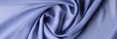 Top view of lilac crumpled fabric cloth texture for background and design art work. Texture backdrop for design art work