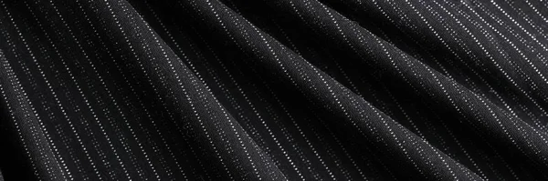 Close Black Striped Fabric Textured Background Design Art Work Pattern — Fotografia de Stock