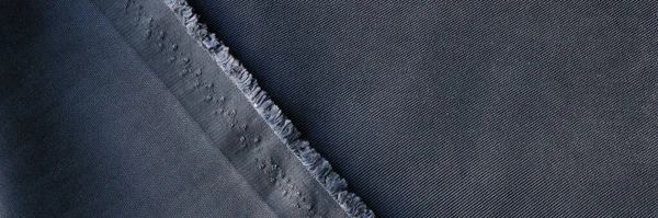 Top View Black Fabric Cloth Texture Background Design Art Work - Stock-foto