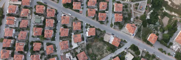 Luftaufnahme Einer Kleinstadt Schöne Stadtlandschaft Von Oben — Stockfoto