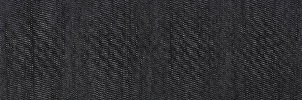 Svart Jeans Textur Eller Bakgrund Denim Textil Närbild Svart Denim — Stockfoto
