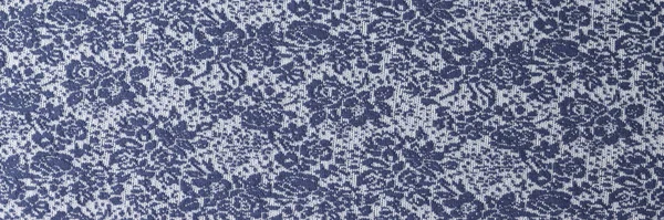 Tecido Azul Branco Com Ornamento Flores Perto Contexto Têxtil Com — Fotografia de Stock